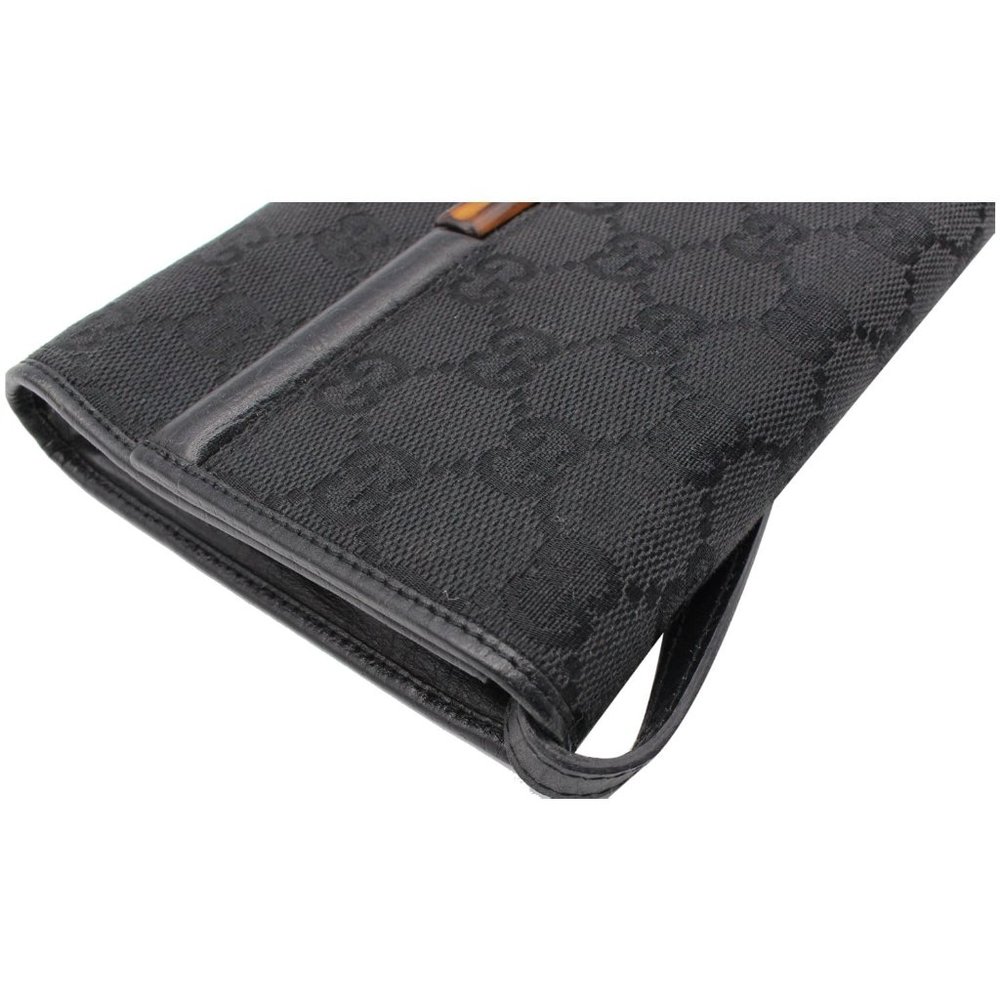 GUCCI  Bamboo GG Monogram Canvas Clutch - Picture 7 of 11